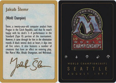 1997 Jakub Slemr Biography Card