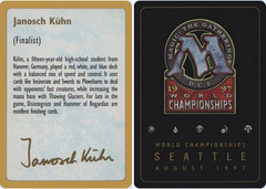 1997 Janosch Kuhn Biography Card