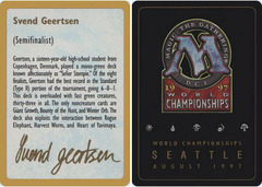 1997 Svend Geertsen Biography Card