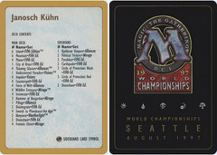 1997 Janosch Kuhn Decklist Card