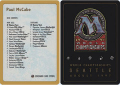 1997 Paul McCabe Decklist Card