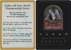 Collect All Four World Championship Decks - 1997