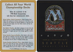 Collect All Four World Championship Decks - 1998