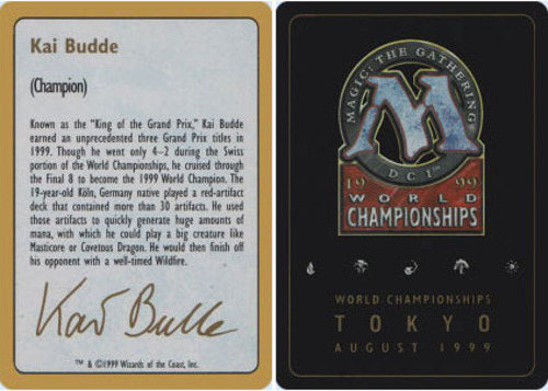 マジック：ザ・ギャザリング WORLD CHAMPIONSHIPS 1999 kai budde mtg s-l400.jpg