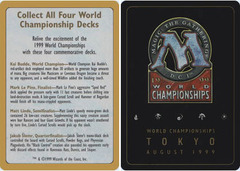 Collect All Four World Championship Decks - 1999