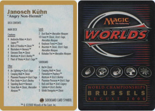 Decklist - Janosch Kuhn - 2000 ~ Moderately Played World