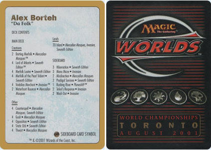 Decklist - Alex Borteh - 2001