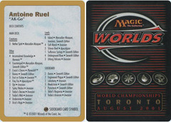 Decklist - Antoine Ruel - 2001