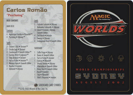 Decklist - Carlos Romao - 2002