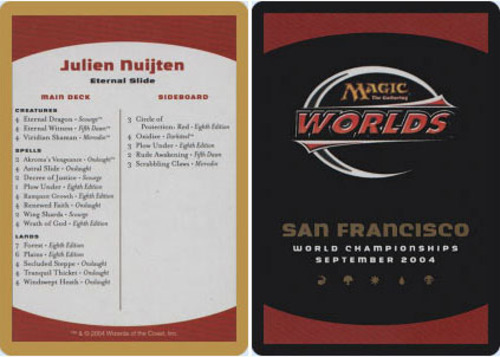 WorldChampionshipDecks2004⭐︎JulienNuijten Amazon.com: MtG 2004 World Championship Julien Nuijten