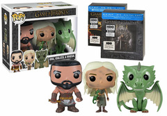 Game of Thrones Series - #03, #04 & #20  Burnt Khaleesi, Bloody Khal and Rhegal Blu Ray Bundle [Amazon Exclusive]