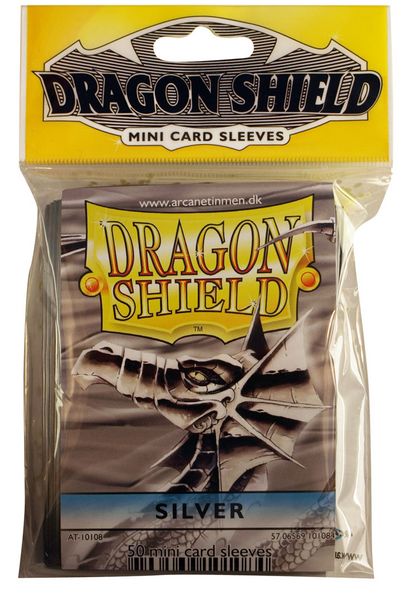 Dragon Shield Mini Card Sleeves (50 ct) - Silver