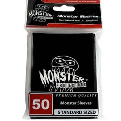 Monster Gloss Logo Sleeves (50ct) - Black