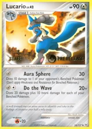 Lucario - 53/127 - Promotional - Prerelease Staff Stamp