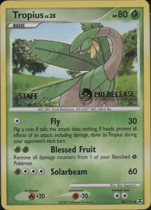 Tropius - 52/111 - Prerelease Staff Promo