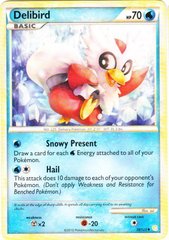 Delibird - 39/123 - Crosshatch Holo Pokemon League Snow Throw Season 2010