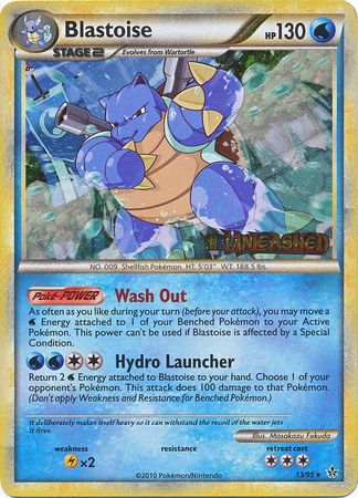 Blastoise - 13/95 - Promotional - Unleashed Stamp Prerelease Promo