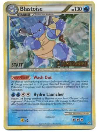 Blastoise - 13/95 - Promotional - Unleashed Staff Stamp Prerelease Promo
