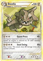 Steelix - 24 - Promotional - Crosshatch Holo Pokemon League Black Smash Season 2011