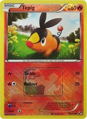 Tepig - 15 - Promotional - Crosshatch Holo Pokemon League Tepig Season 2011