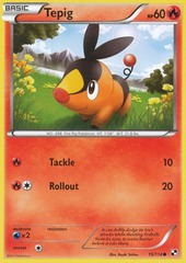 Tepig - 15/114 - Cosmos Holo Starter Figure Boxes Exclusive