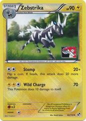 Zebstrika - 42/114 - Promotional - Crosshatch Holo Pokemon League Bolt Season 2012