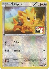 Lillipup - 81 - Promotional - Crosshatch Holo Pokemon League Trio Season 2011