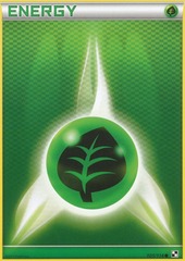 Grass Energy - 105 - Promotional - Crosshatch Holo Pokemon League Trio Season 2011