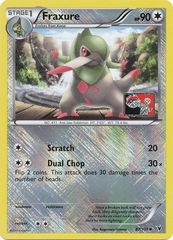 Fraxure - 87/101 - Promotional - Crosshatch Holo Pokemon League Legend Season 2012