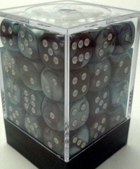 Gemini 12mm Black-Shell w/White D6 Dice - CHX25846