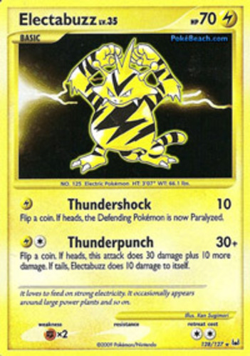 ホットプレート セール 1x Electabuzz - 128/127 - Secret Rare Lightly Played Pokemon 語学・辞書・学習参考書