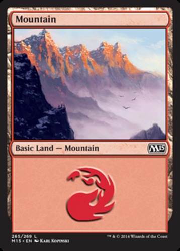 4x NM-Mint, English Foil Mountain (265) - Foil Magic 2015