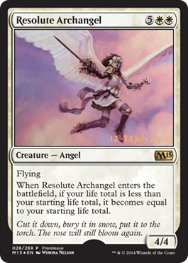 Resolute Archangel - Foil - Prerelease Promo