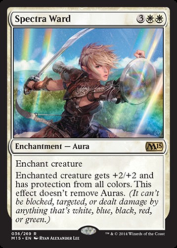Spectra Ward 1x FOIL MTG M15 Core Set Rare MINT white Spectra Ward 1x FOIL MTG M15 Core Set Rare MINT white