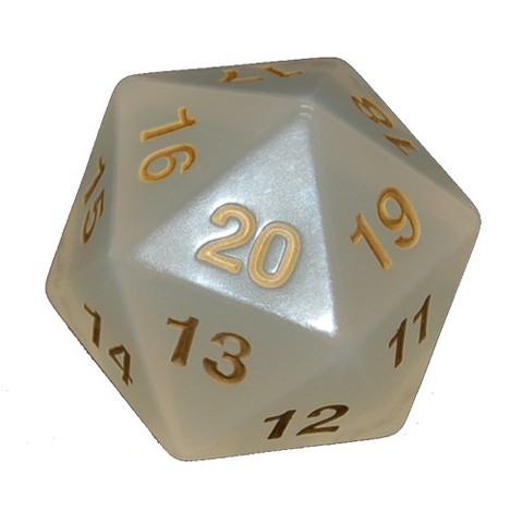 Jumbo Spindown D20 55mm Pearl w/ Gold