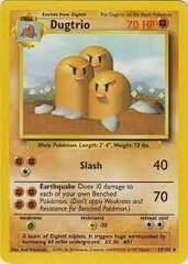 Dugtrio - 19/102 - Rare - 1999-2000 Wizards Base Set Copyright Edition