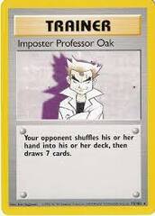 Impostor Professor Oak - 73/102 - Rare - 1999-2000 Wizards Base Set Copyright Edition