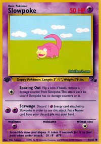 Slowpoke - 55/62 - Common - 1999-2000 Wizards Base Set Copyright