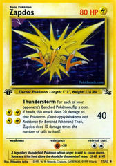 Zapdos - 15/62 - Holo Rare - 1999-2000 Wizards Base Set Copyright