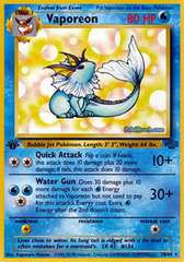 Vaporeon - 28/64 - Rare - 1999-2000 Wizards Base Set Copyright Edition