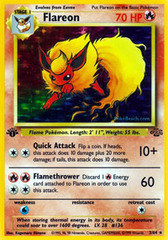 Flareon - 3/64 - Holo Rare - 1999-2000 Wizards Base Set Copyright Edition