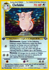 Clefable - 1/64 - Holo Rare - 1999-2000 Wizards Base Set Copyright Edition