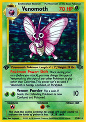 Venomoth - 13/64 - Holo Rare - 1999-2000 Wizards Base Set Copyright Edition