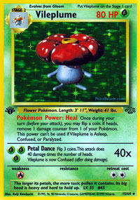 Vileplume - 15/64 - Holo Rare - 1999-2000 Wizards Base Set Copyright Edition