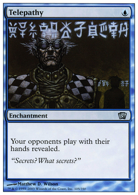 cards like telepathy mtg MTG magic cards 1x Telepathy 8th Edition NM-Mint, English