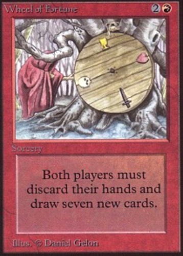 MTG magic cards 1x Wheel of Fortune Unlimited Heavy Play, English