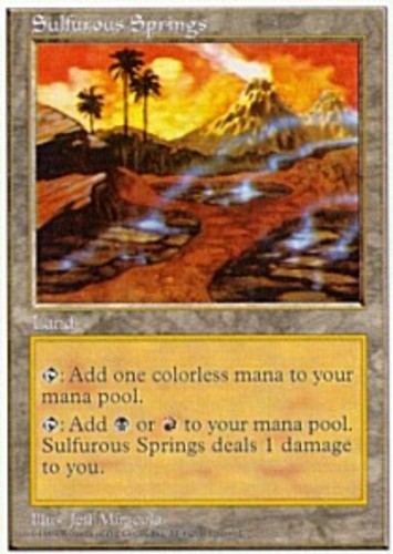 Near Mint, English - 1 x MTG Sulfurous Springs Fifth Edition