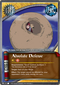 Absolute Defense - J-414 - Uncommon - 1st Edition
