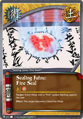 Sealing Jutsu: Fire Seal - J-441 - Common - 1st Edition