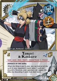 Temari & Kankuro - N-495 - Super Rare - 1st Edition - Foil